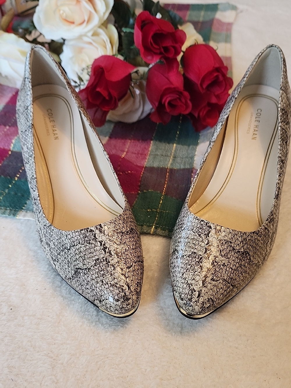 Cole Haan Grand Series Womens Color Snake Wedge Heels Size 6 1/2 B